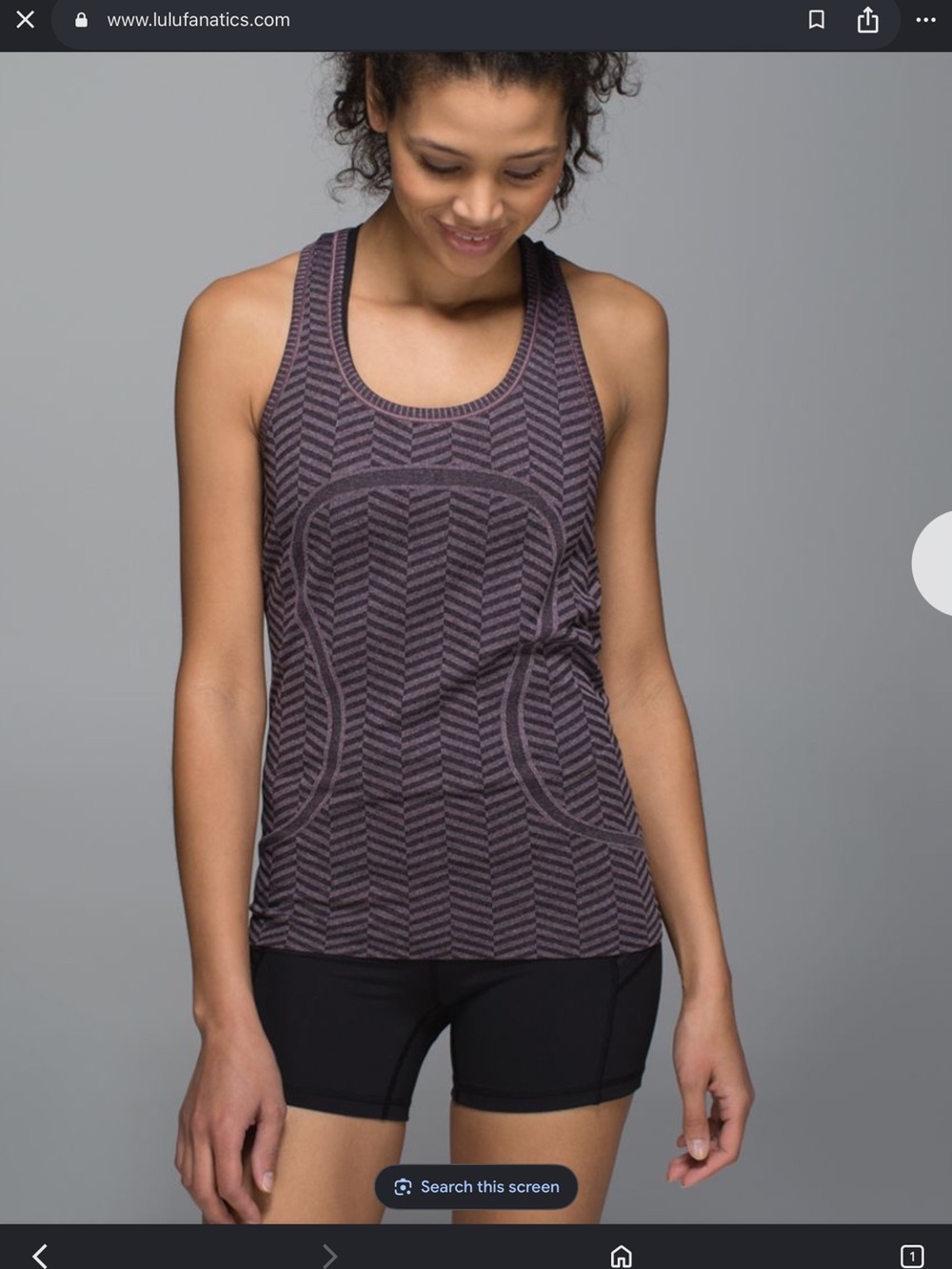 Lululemon Swifty tech razorback size 8